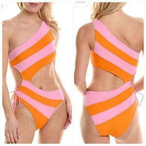 Solid & Striped The Randall Butterluxe Colorblock One Piece Swimsuit Size Medium